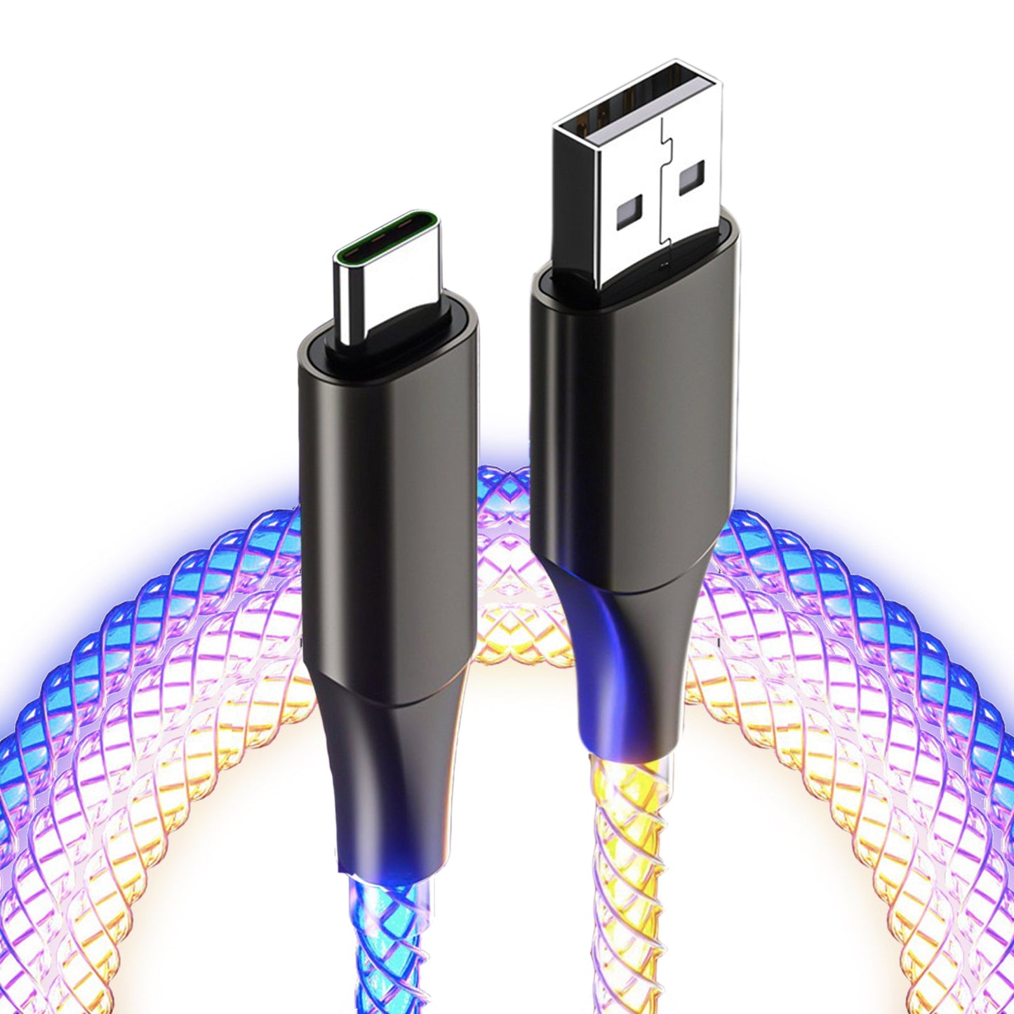 66W LED Glowing Charging Cable (USBA to USBC)