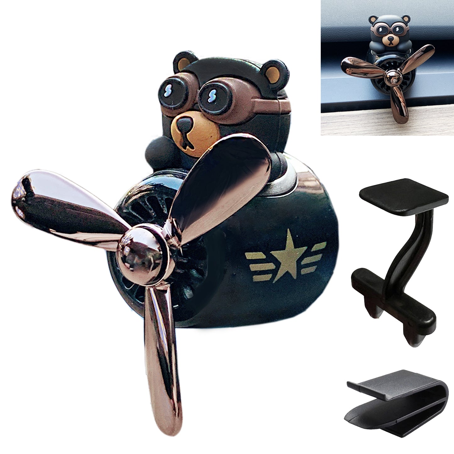 ACEDOAMARE Tesla Model 3 Y S X Cybertruck Car Air Fresheners 2019 2020 2021 2022 2023 2024 (Black Bear)
