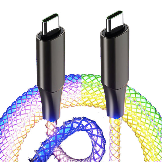 100W LED Glowing Charging Cable (USBC to USBC)