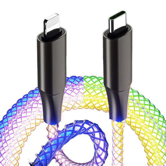 Cable de carga LED brillante de 27 W (USBC a Lightning) 