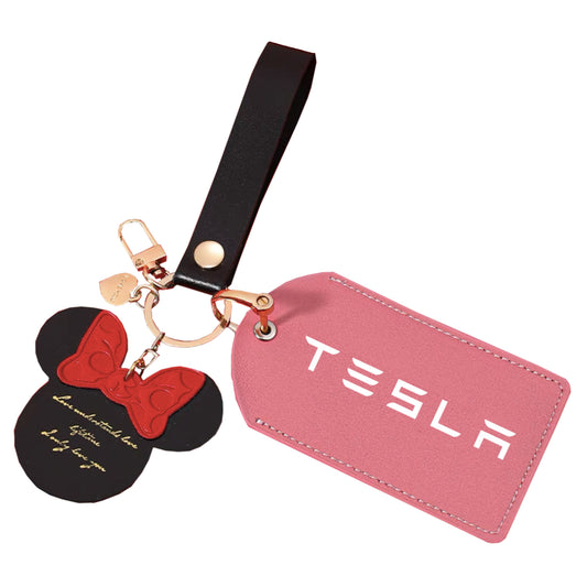 Tarjetero Minnie rosa para llave de Tesla 