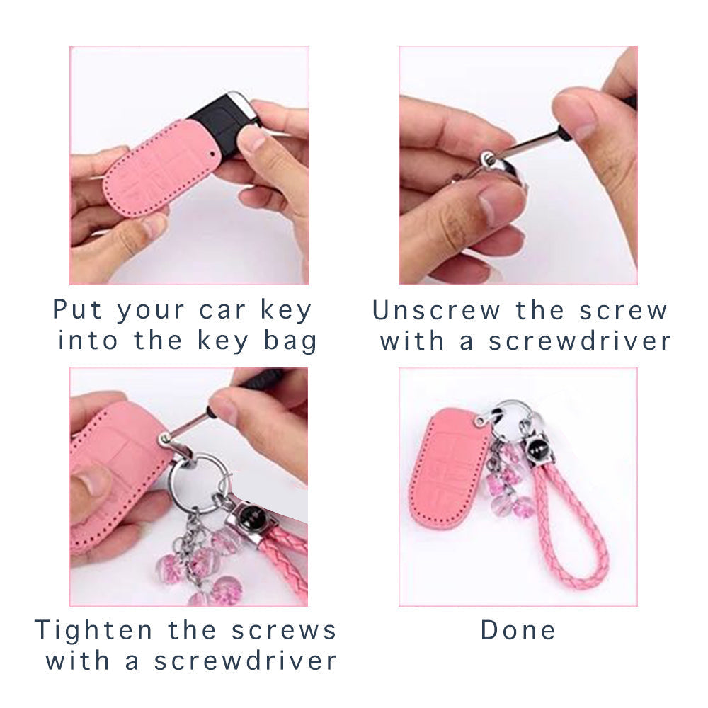 Pink Minnie Pad Card Holder for Tesla key