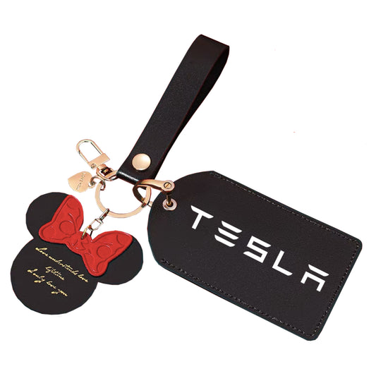 Black Minnie Card Holder for Tesla key