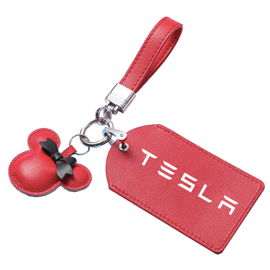 Red Minnie Pad Card Holder for Tesla key